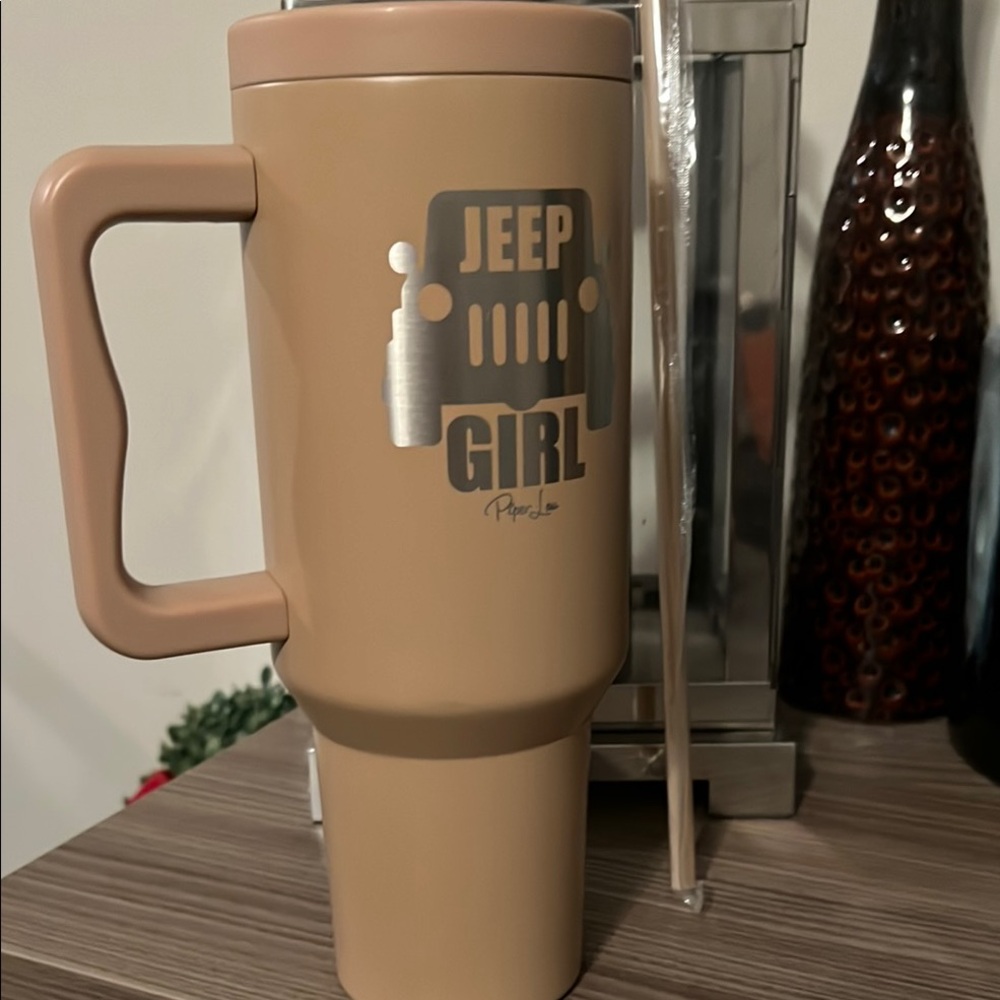 JEEP GIRL 40oz Laser Etched Tumbler Cup NEW
